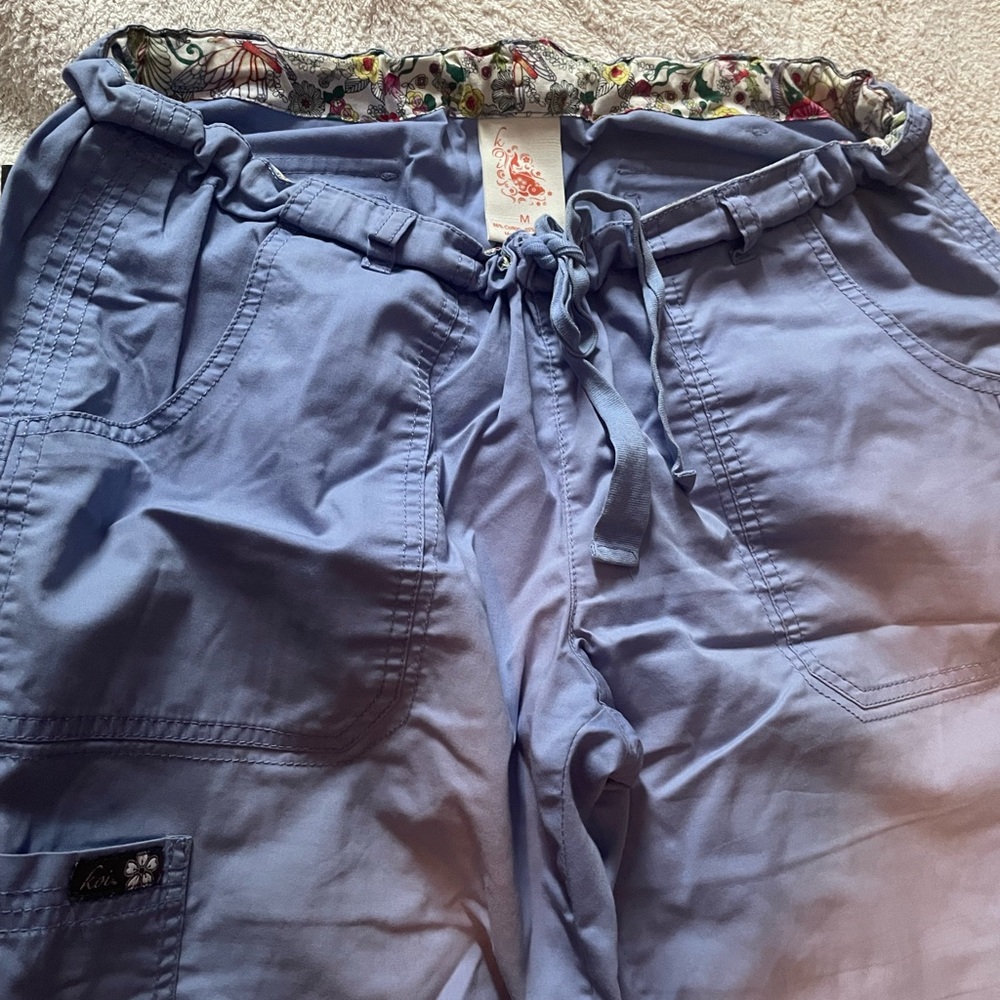 Koi Light Blue Drawstring Pants